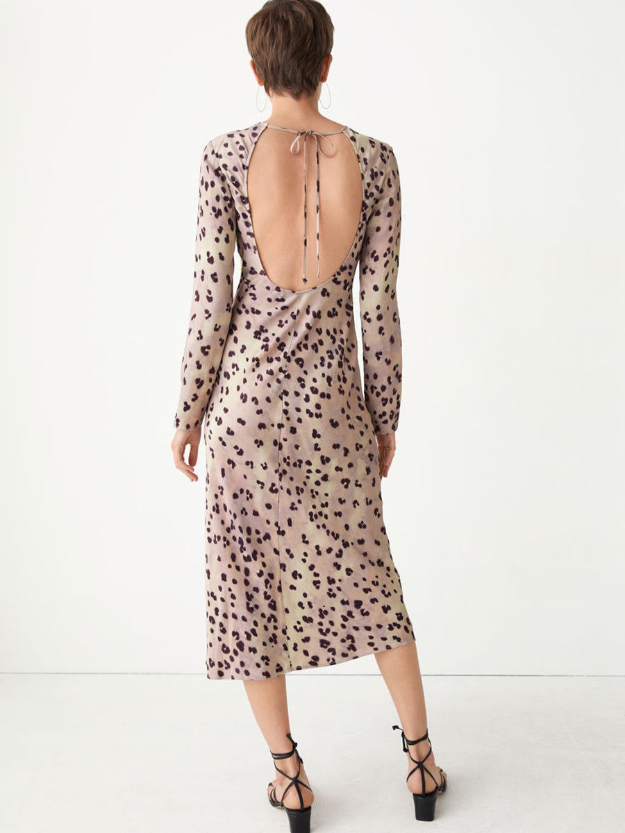Frago Cut Off Back Bias Dress