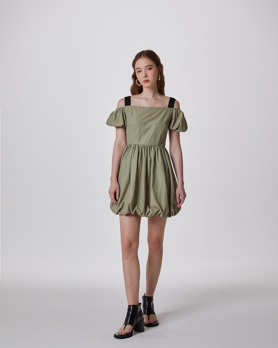 Kika Buckled Balloon Mini-Dress