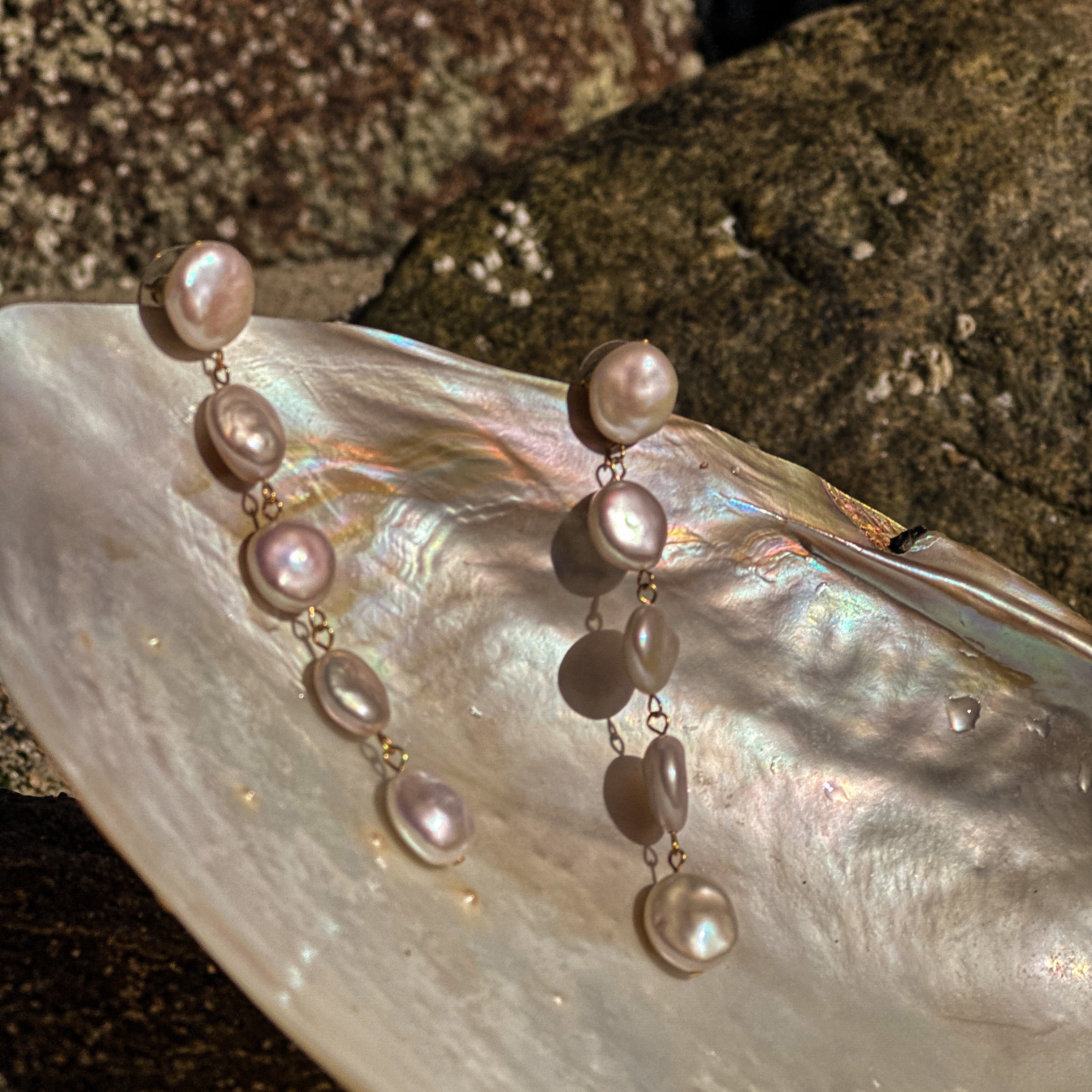 Semi-Baroque Pearl Earring