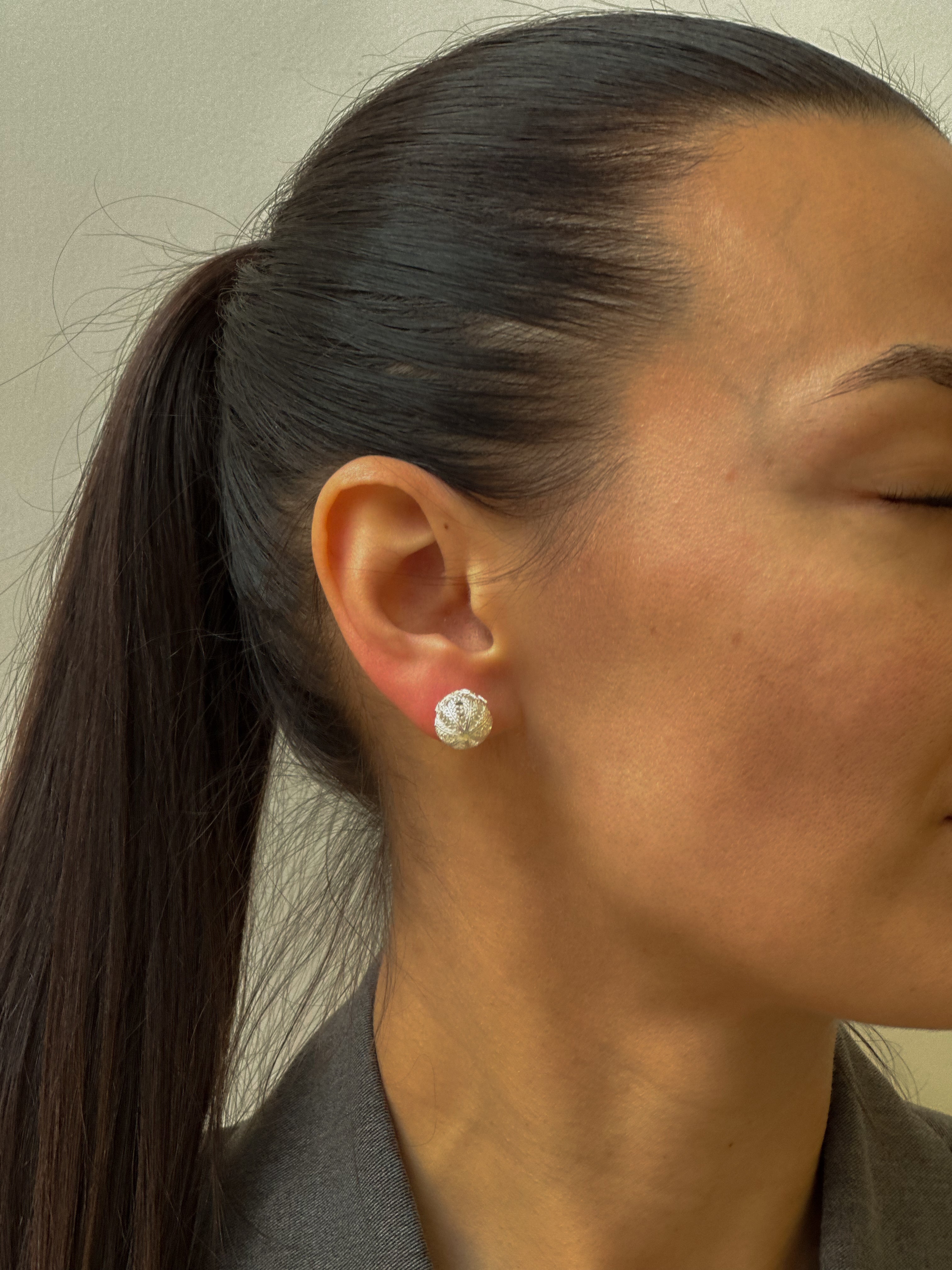 Sterling Silver Lace Tribales Earrings