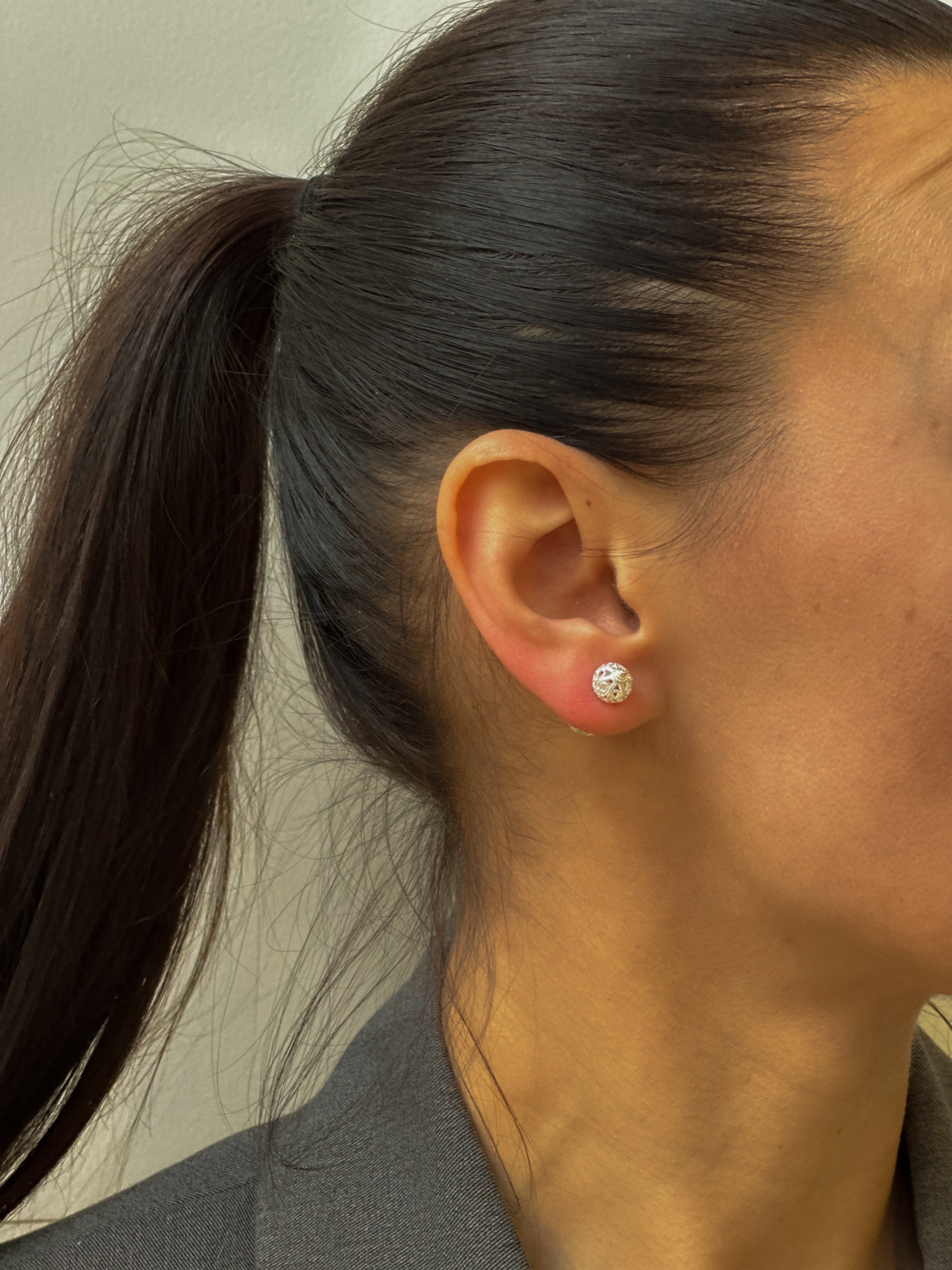 Sterling Silver Lace Tribales Earrings