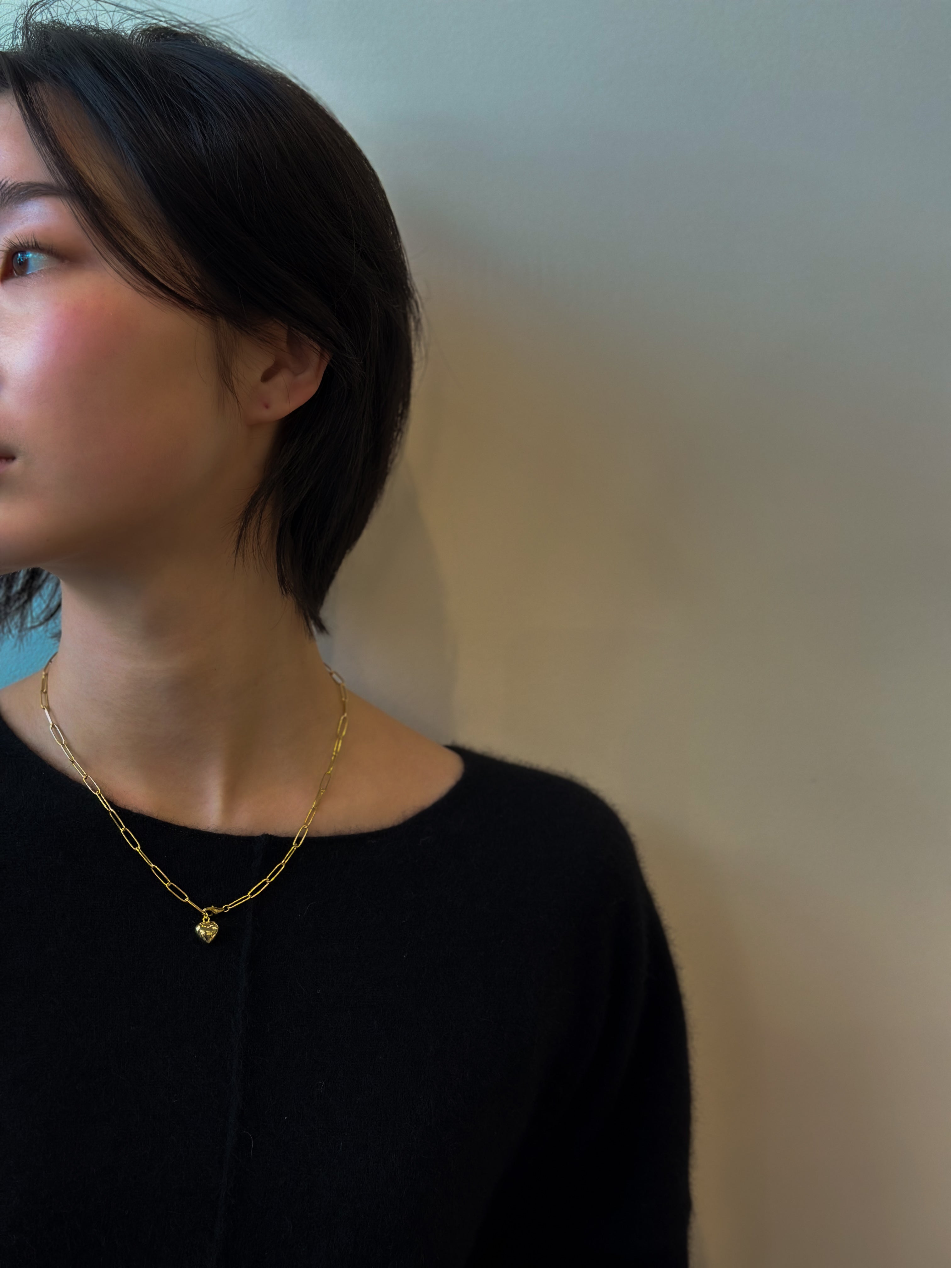 Paperclip Heart Chain Necklace