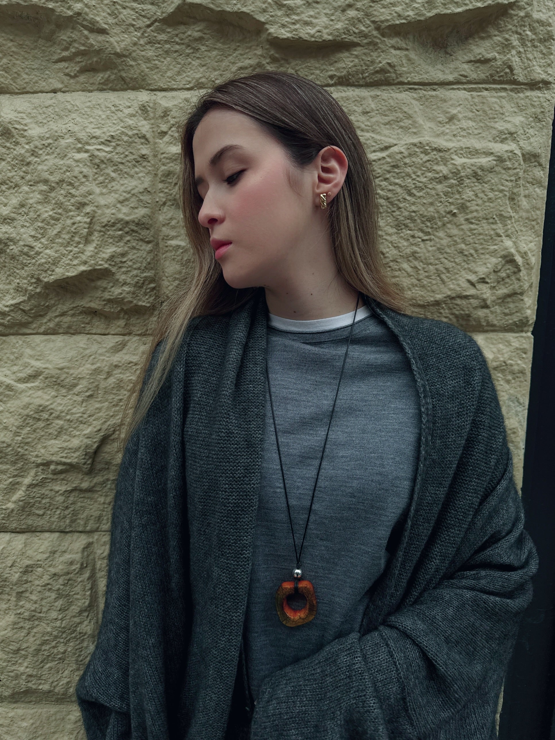 Camel Bone Geometric Necklace