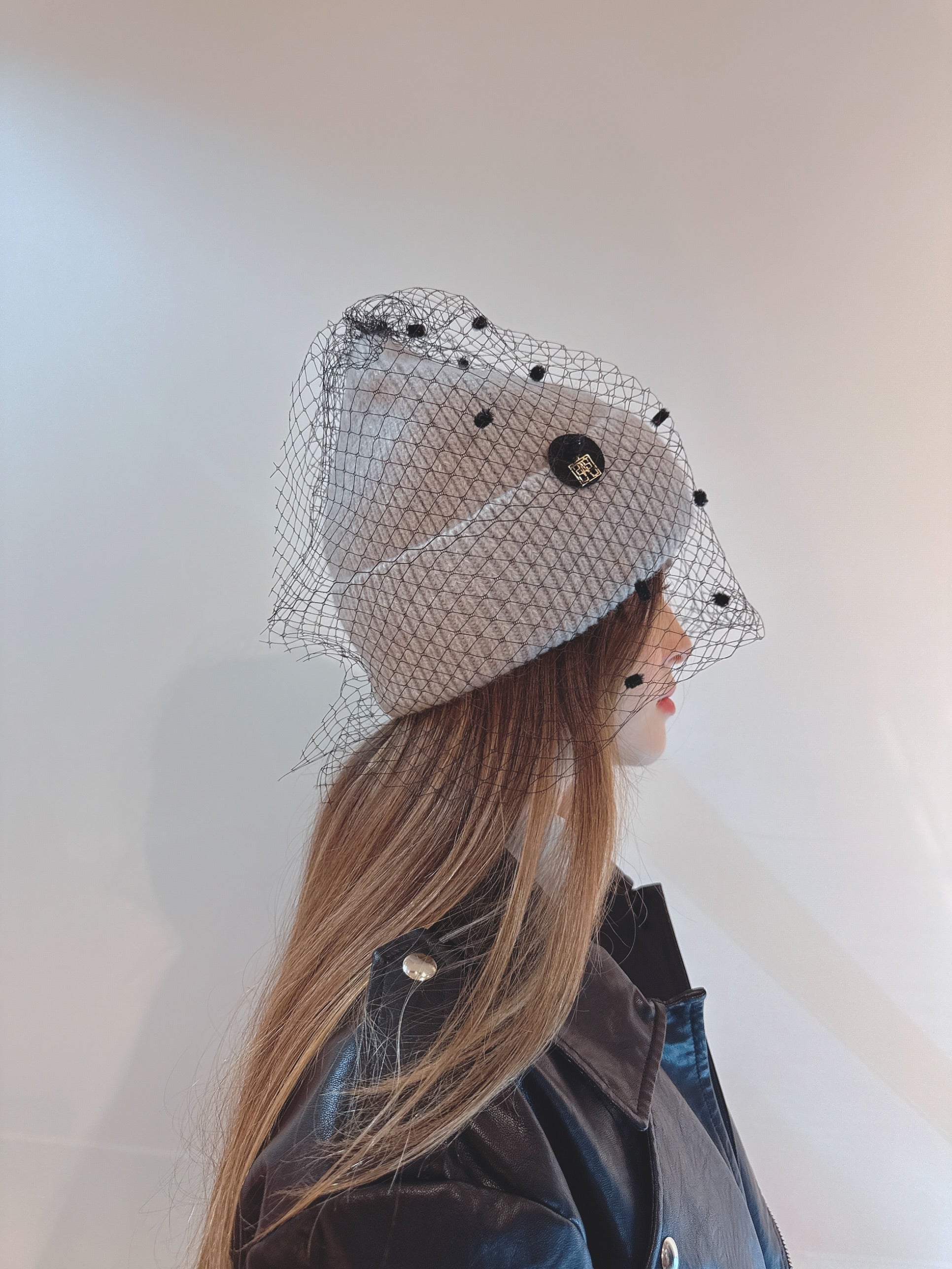 JWS Mohair/Wool Blend Beanie with Mesh