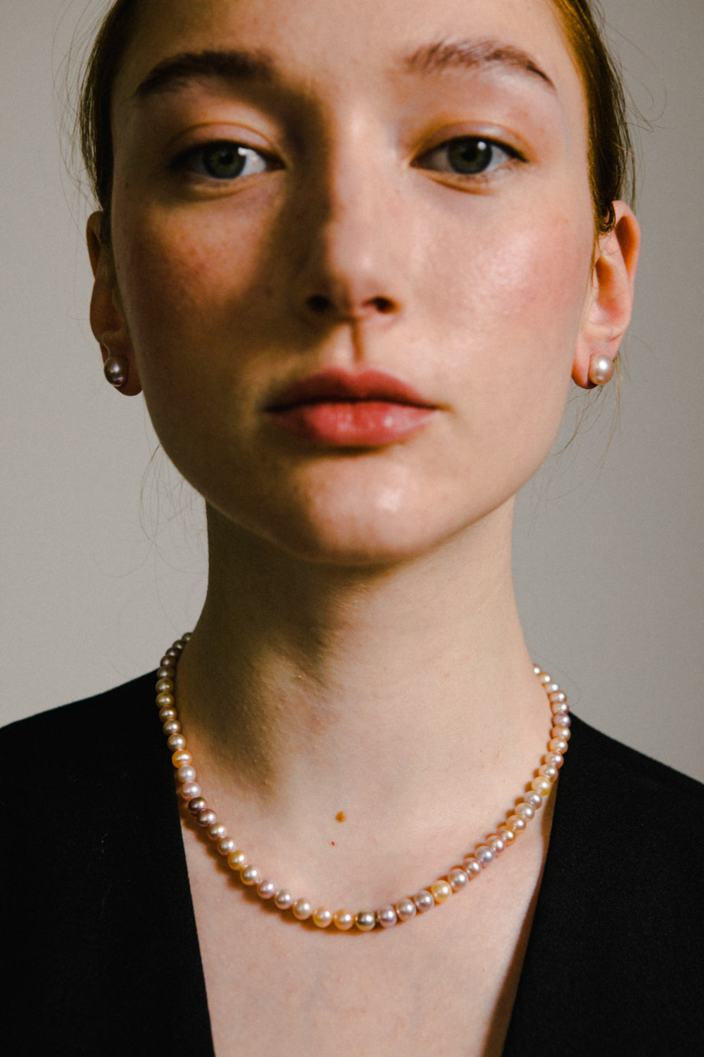 Rainbow Tone Mixed Color Mirror Pearl Necklace