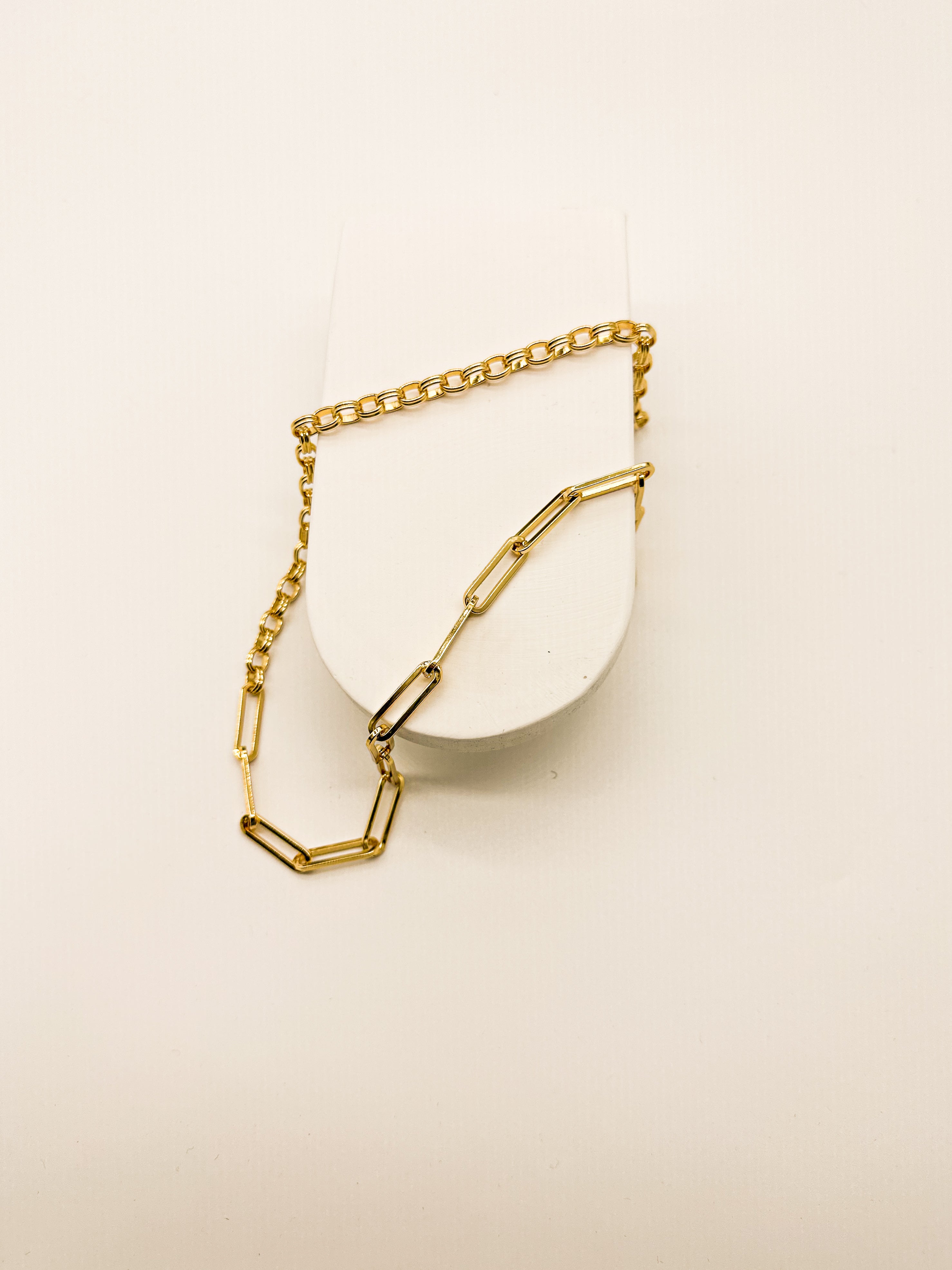 Ball charm link chain necklace