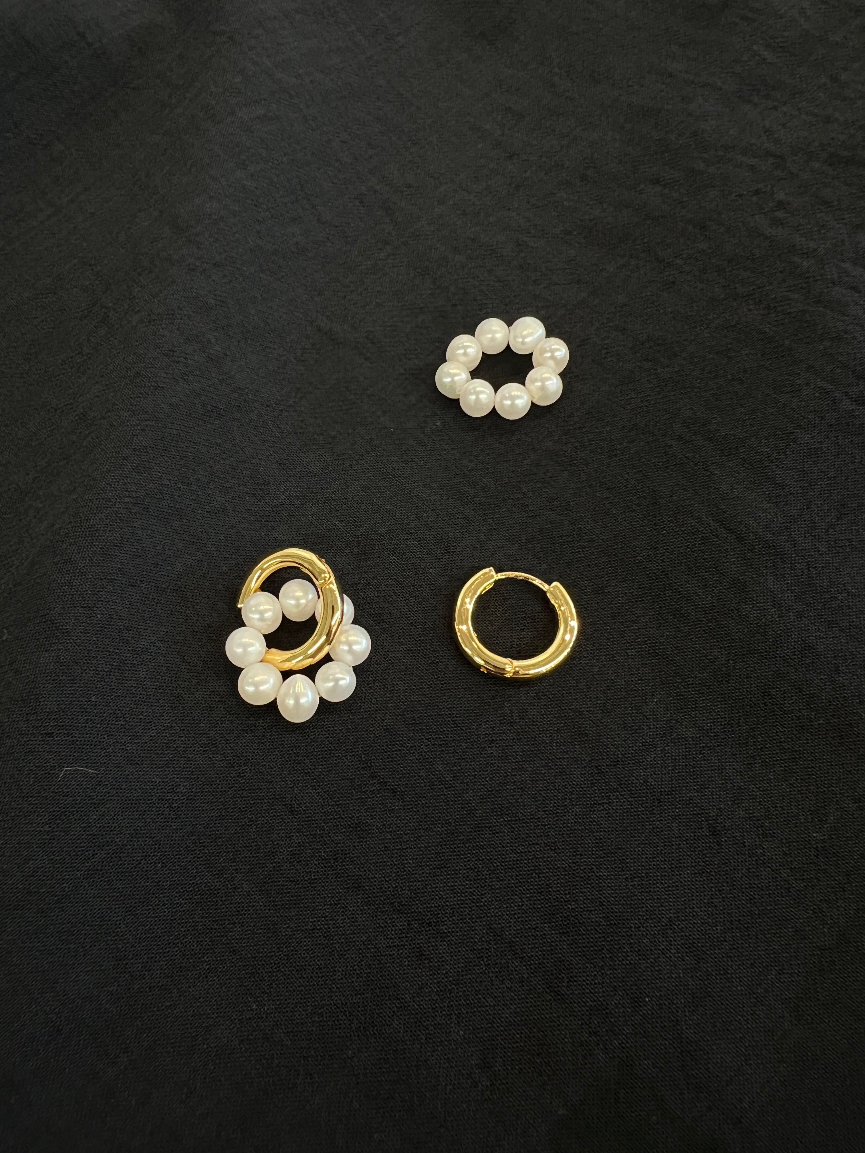 Pearlescent Orbit Hoop Earring