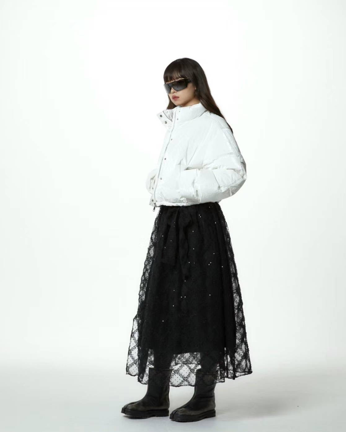 Beading Mesh Skirt