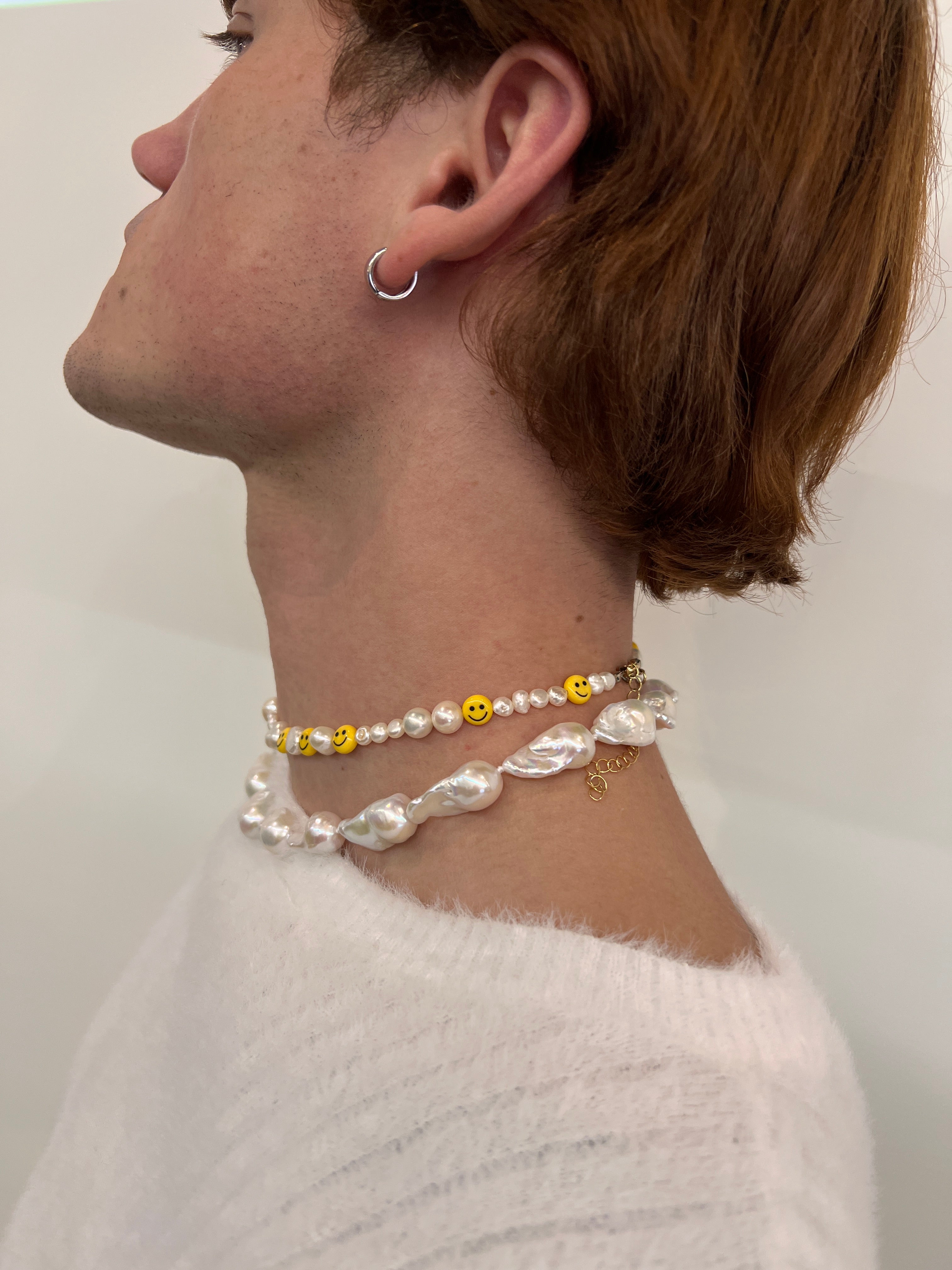 Headshot Dramatic Baroque Pearl Necklace