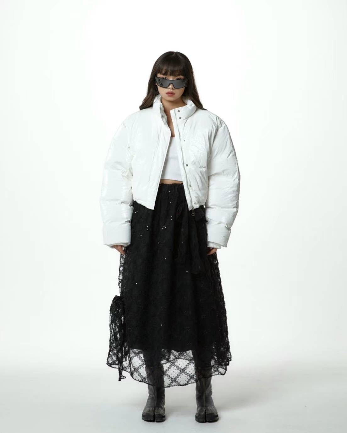 Beading Mesh Skirt
