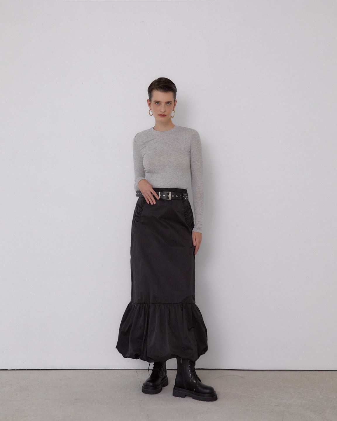 Petal Hem Overall Dress