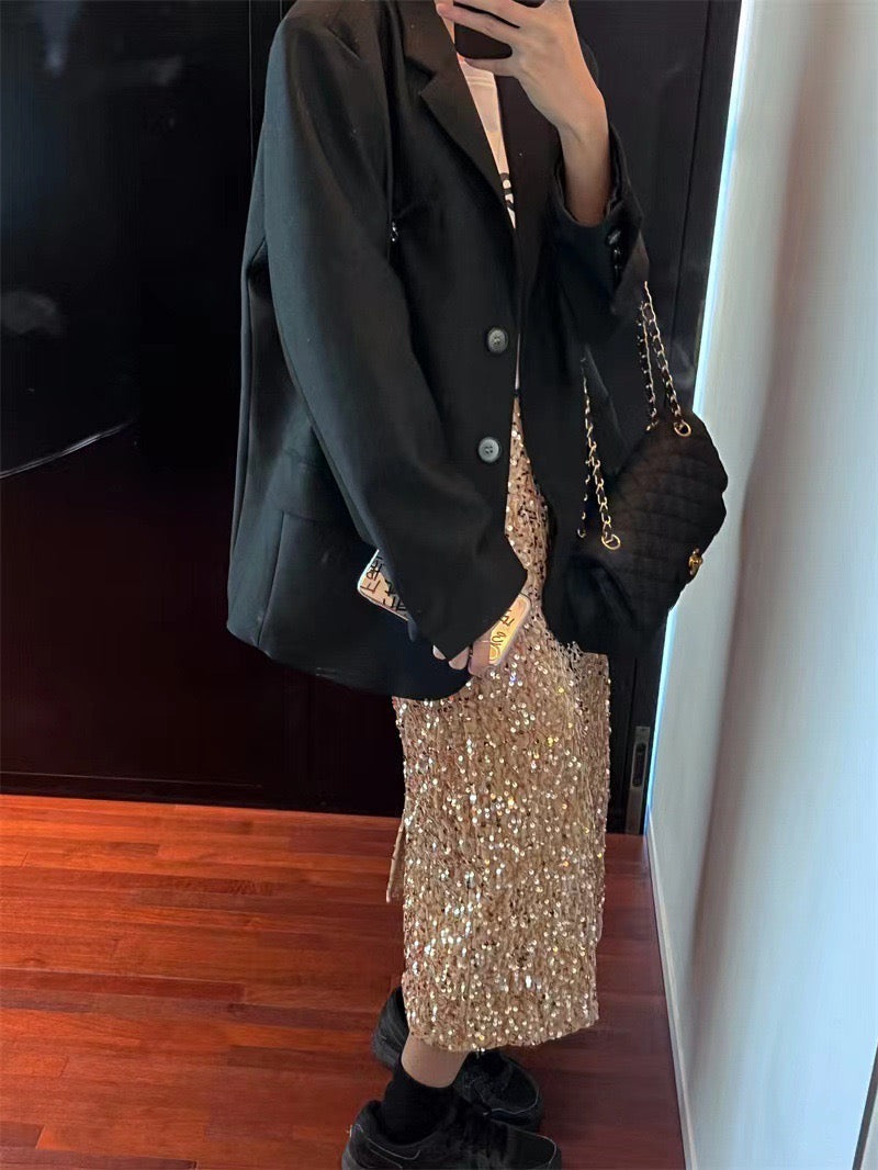 Munnk Sparkle Black Skirt