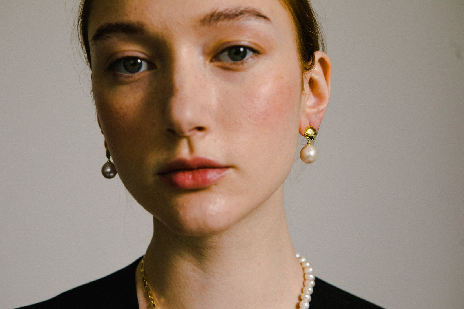 Shell Drop Baroque Pearl Earrings