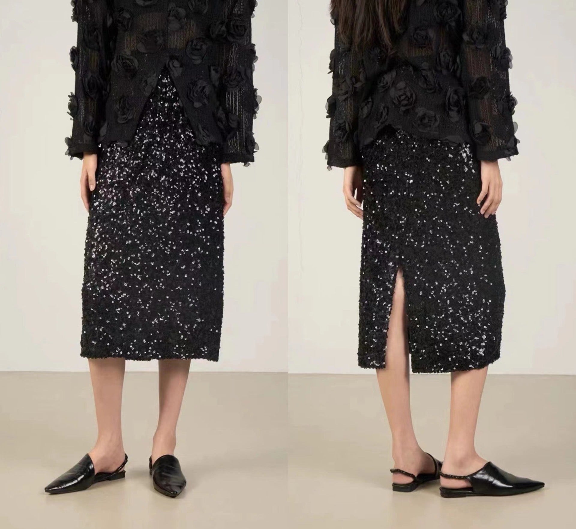 Munnk Sparkle Black Skirt