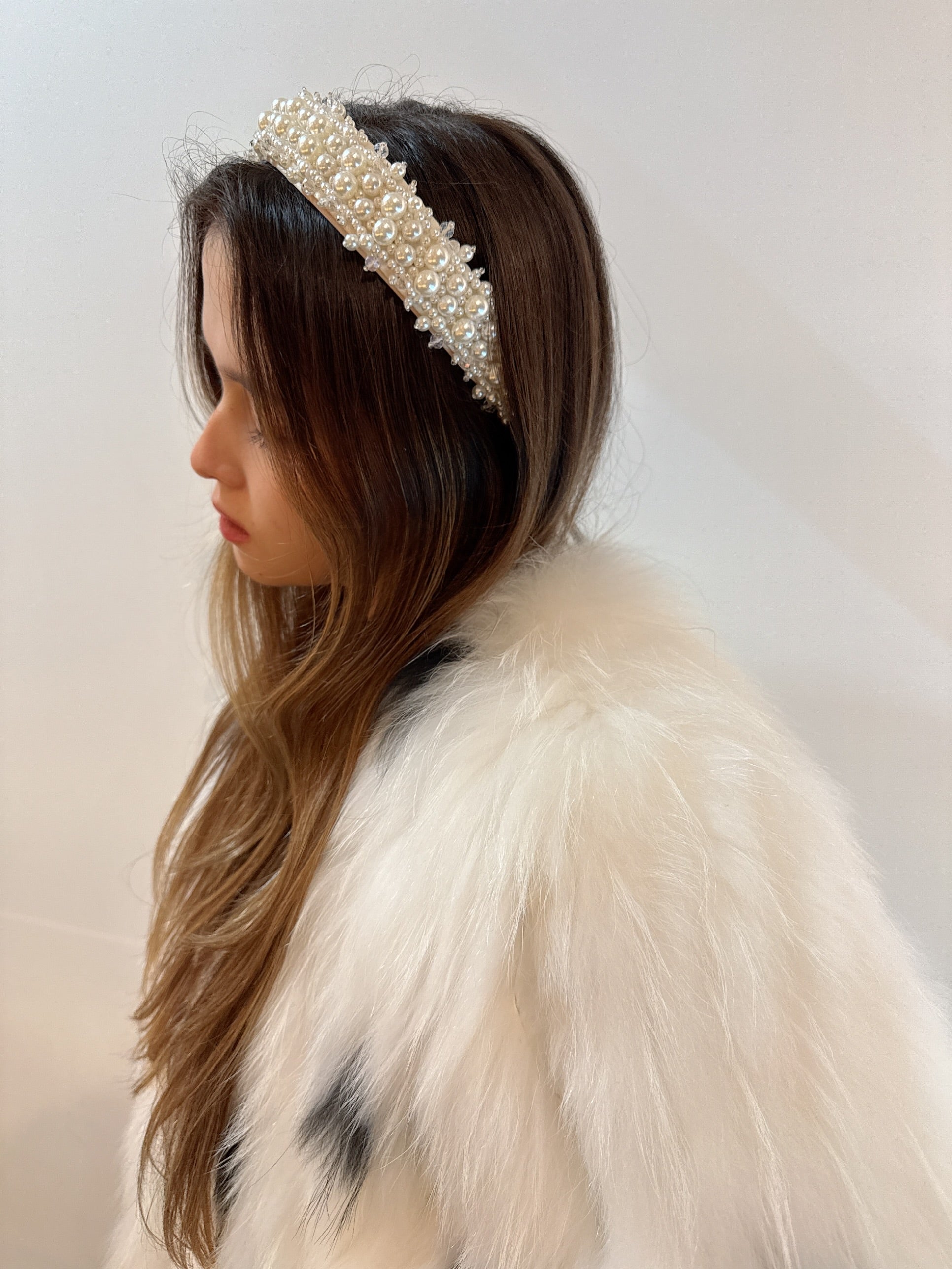 Stefa FLORAL Pearl APPLIQUE HEADBAND