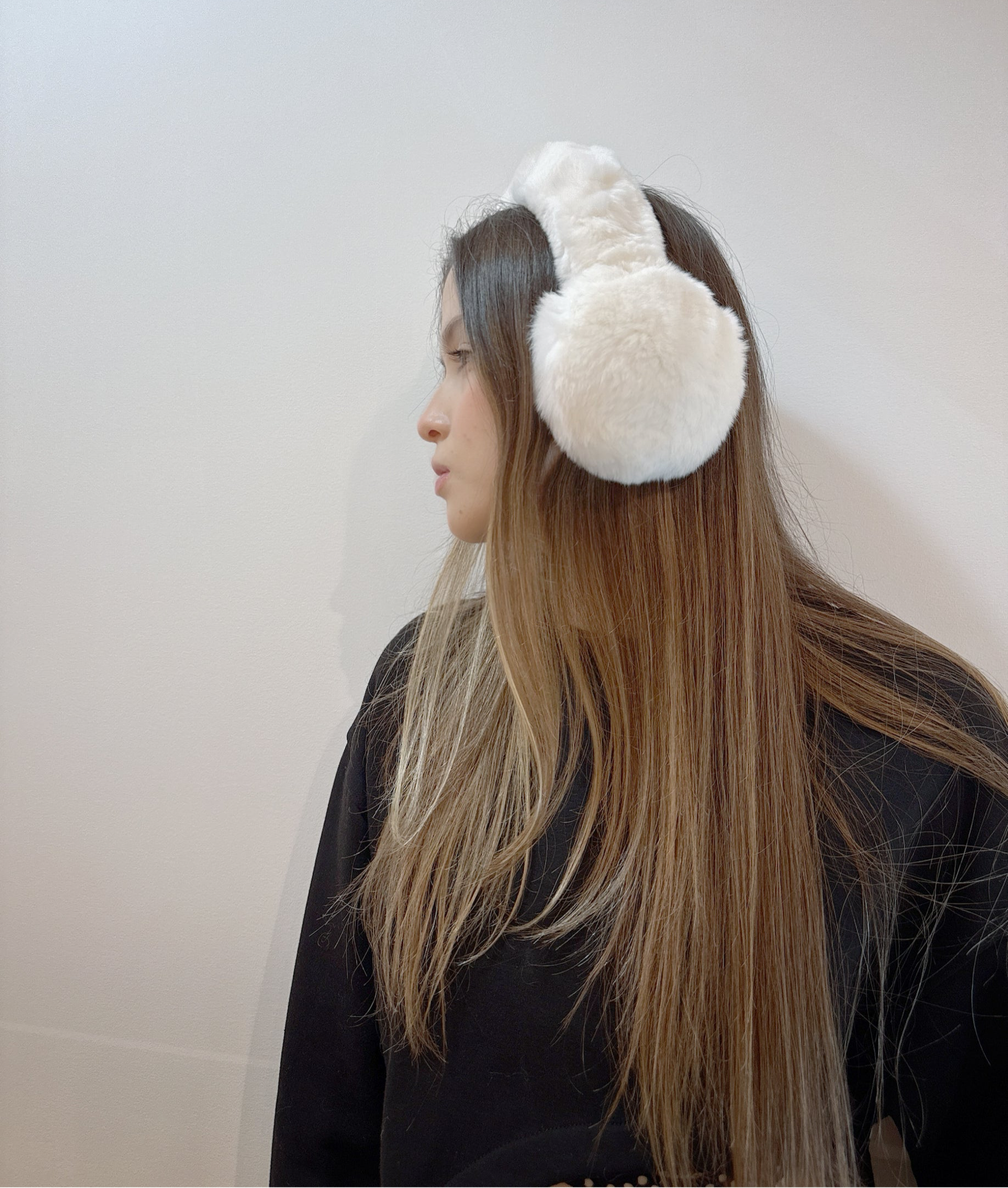 Angora Shearling Foldable Earmuffs