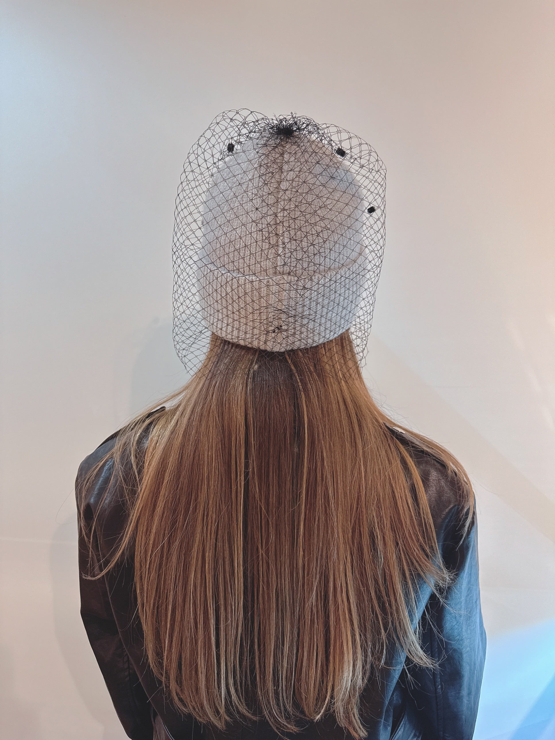 JWS Mohair/Wool Blend Beanie with Mesh