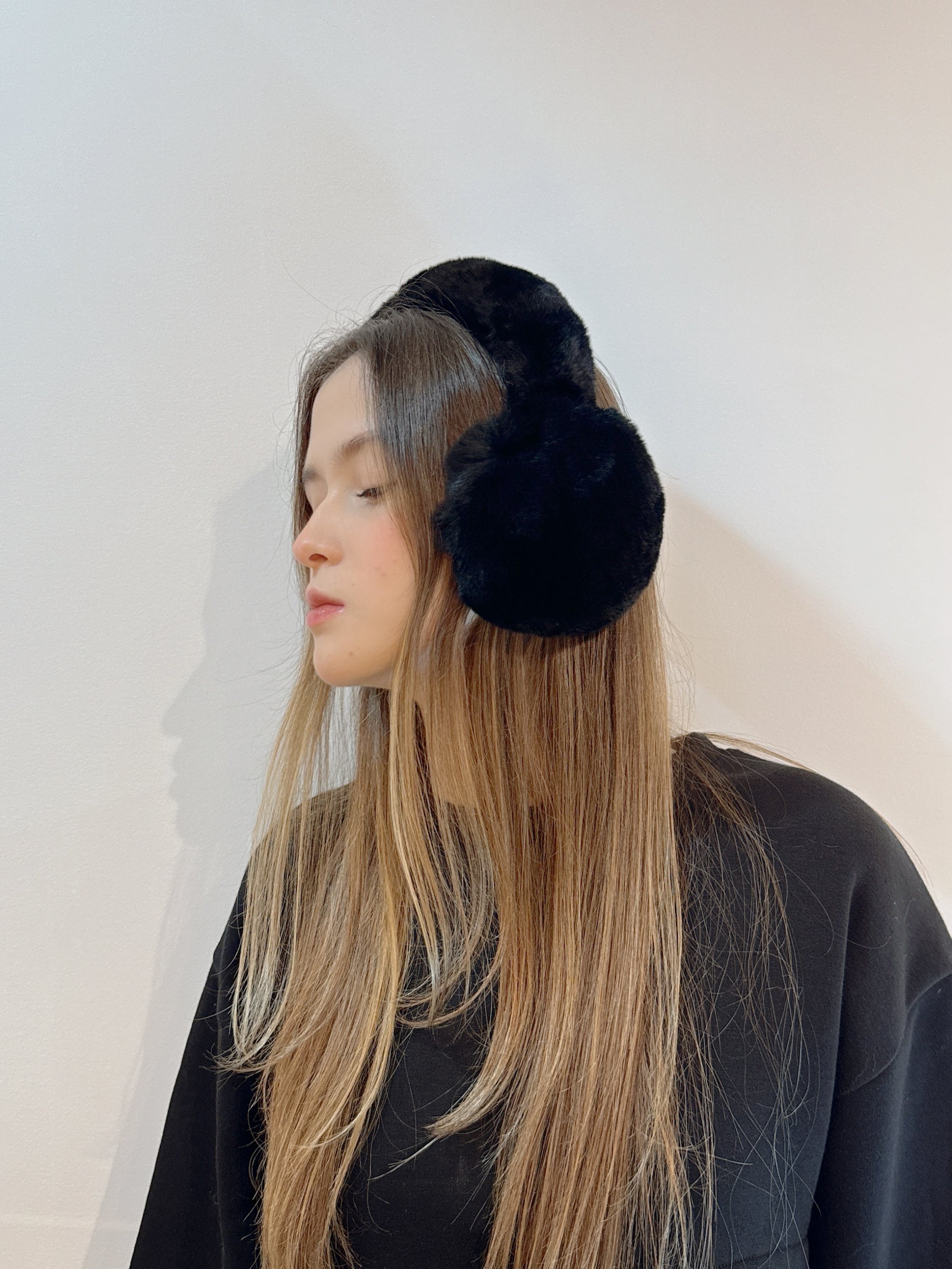 Angora Shearling Foldable Earmuffs