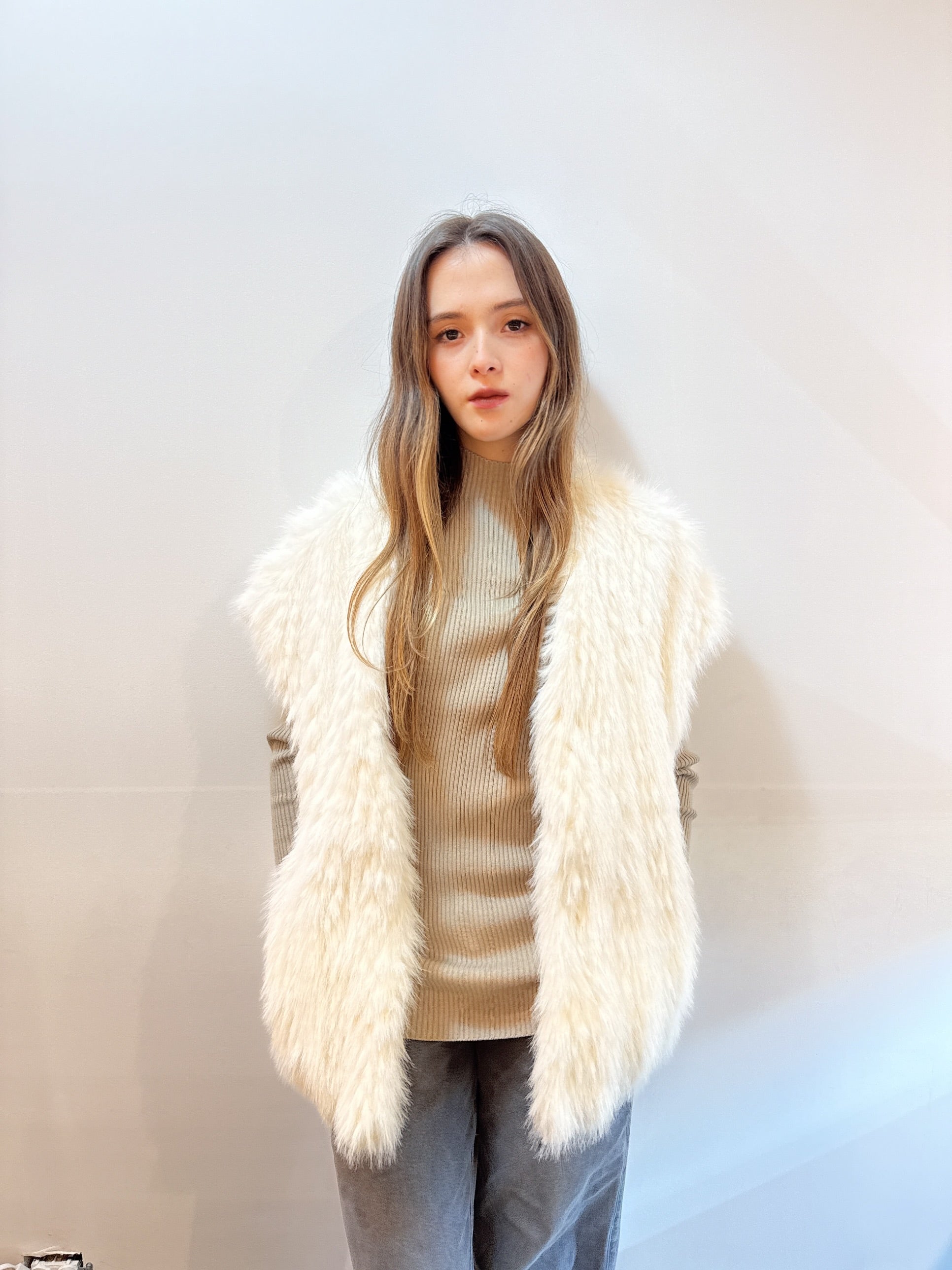 Feliz Faux Shearling Vest