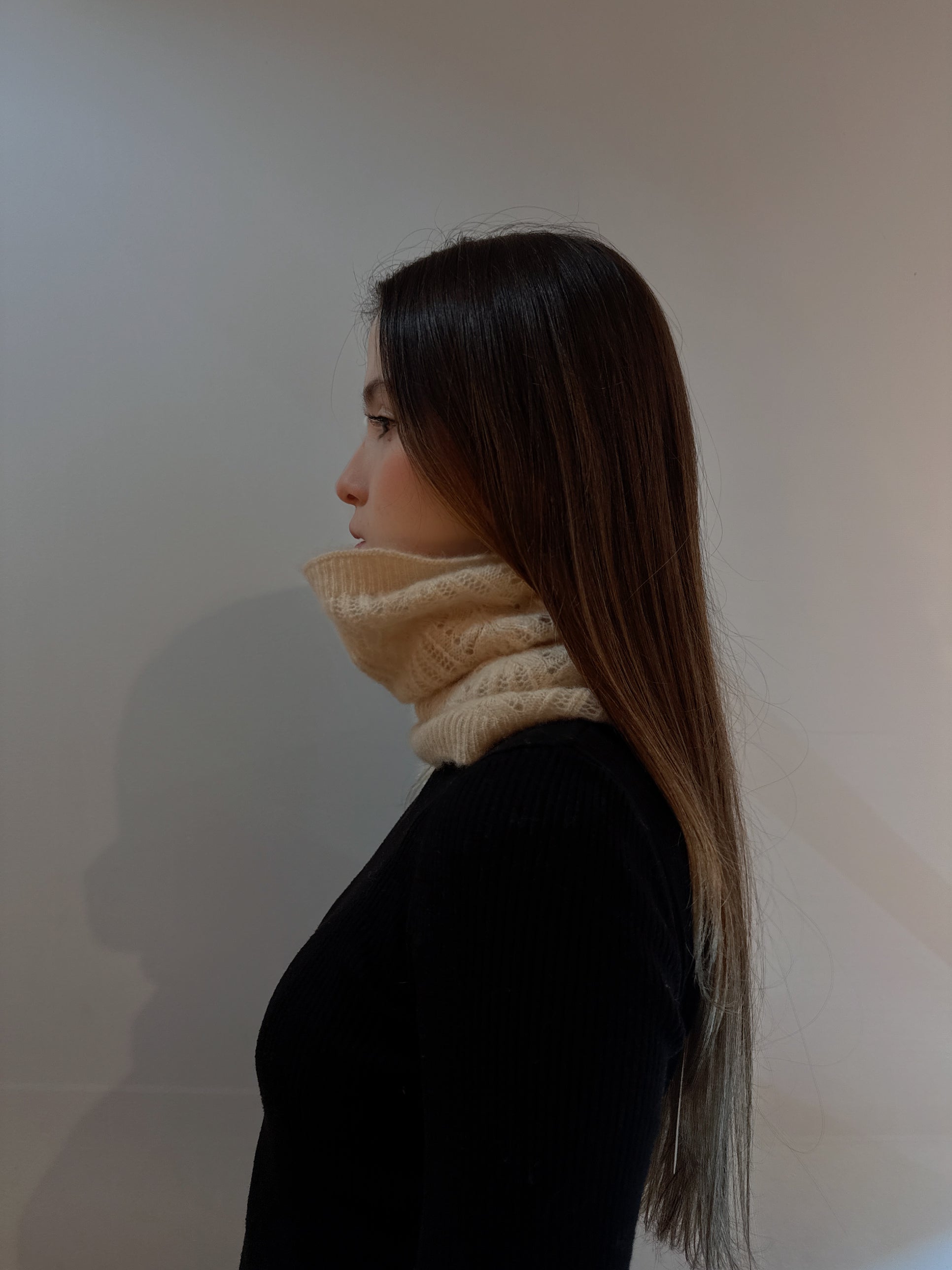 cashmere goucha neck warmer