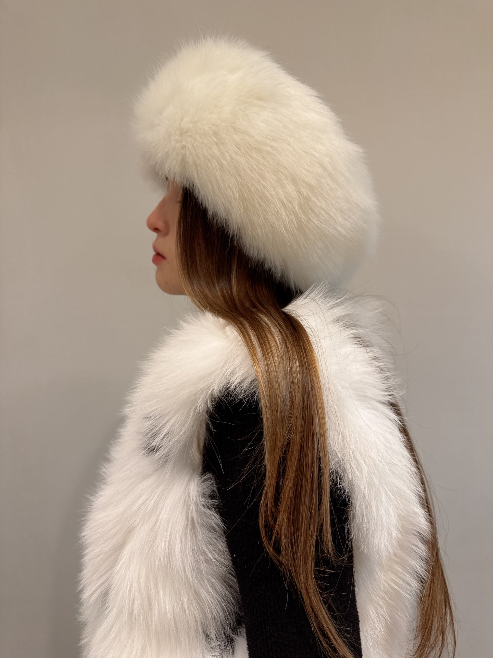 Premier White Fluffy Faux-fur Headband