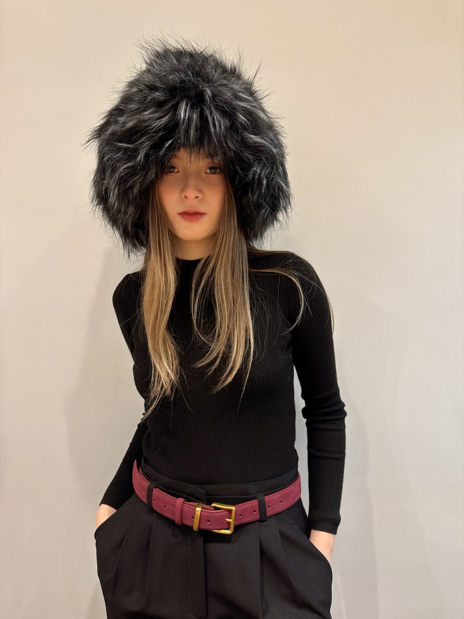 Oversize Fluffy Faux-fur Hat