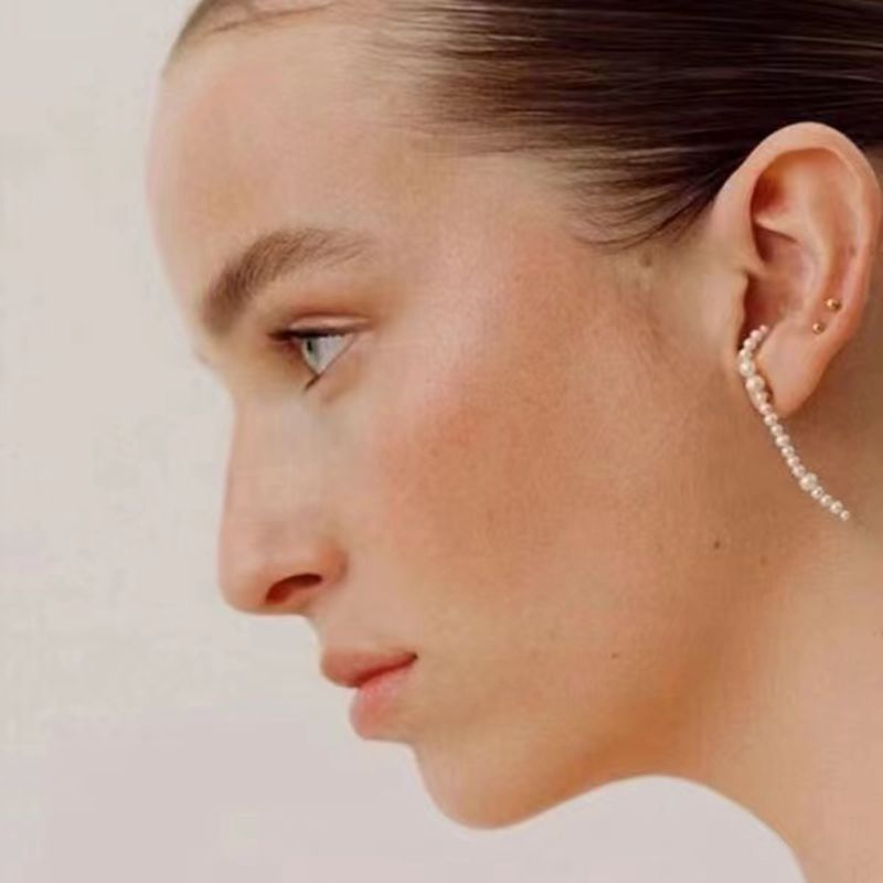 JWS Straight Weave Pearl earring