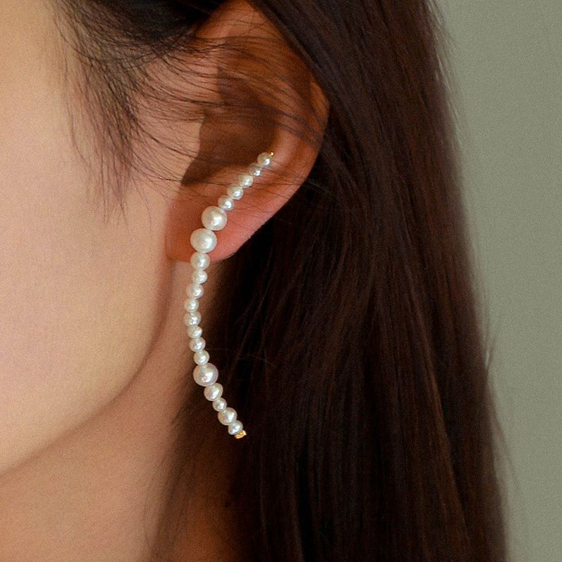 JWS Straight Weave Pearl earring