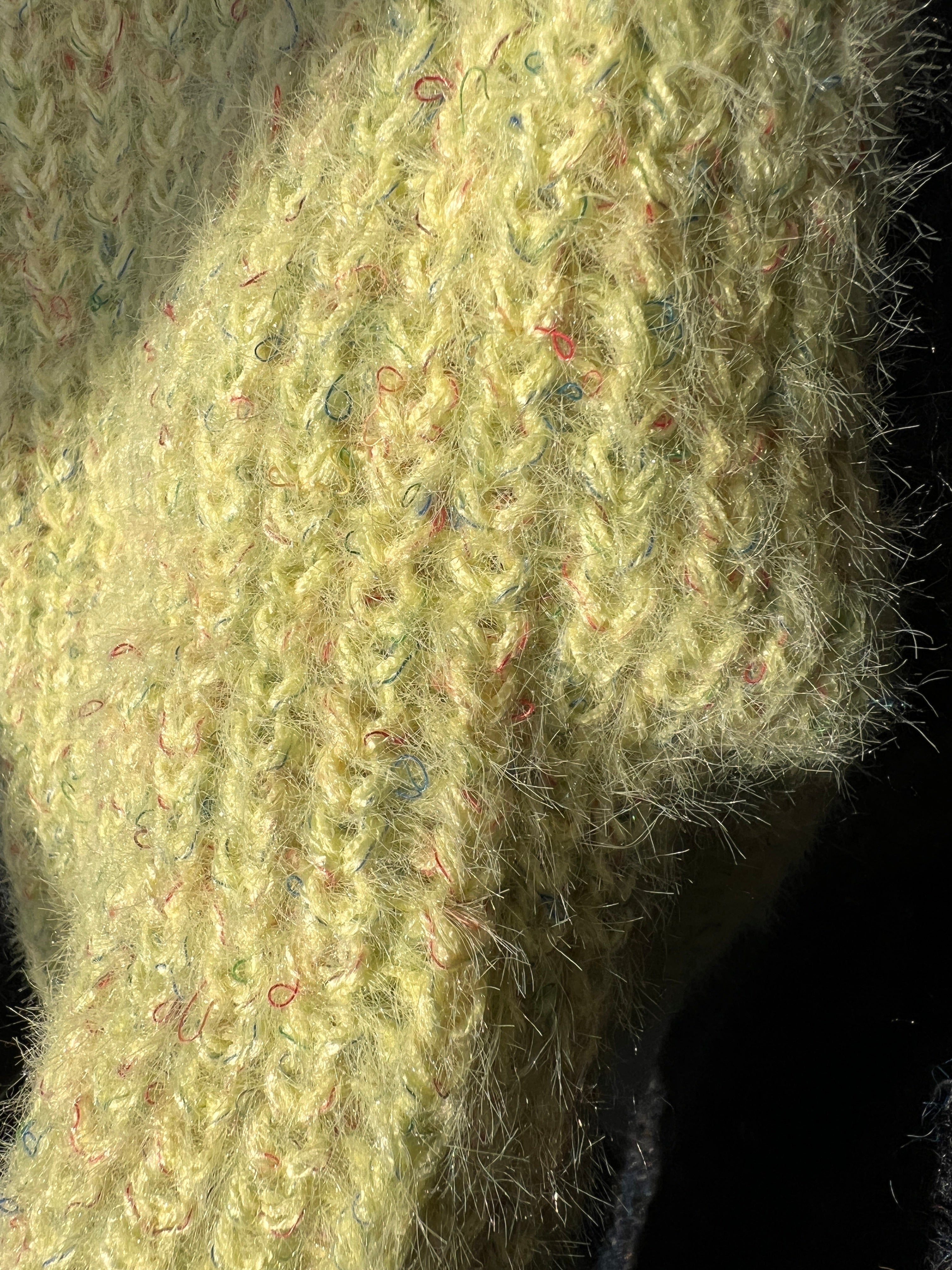 Proven Ruffle Mixed kintting Mohair Sweater