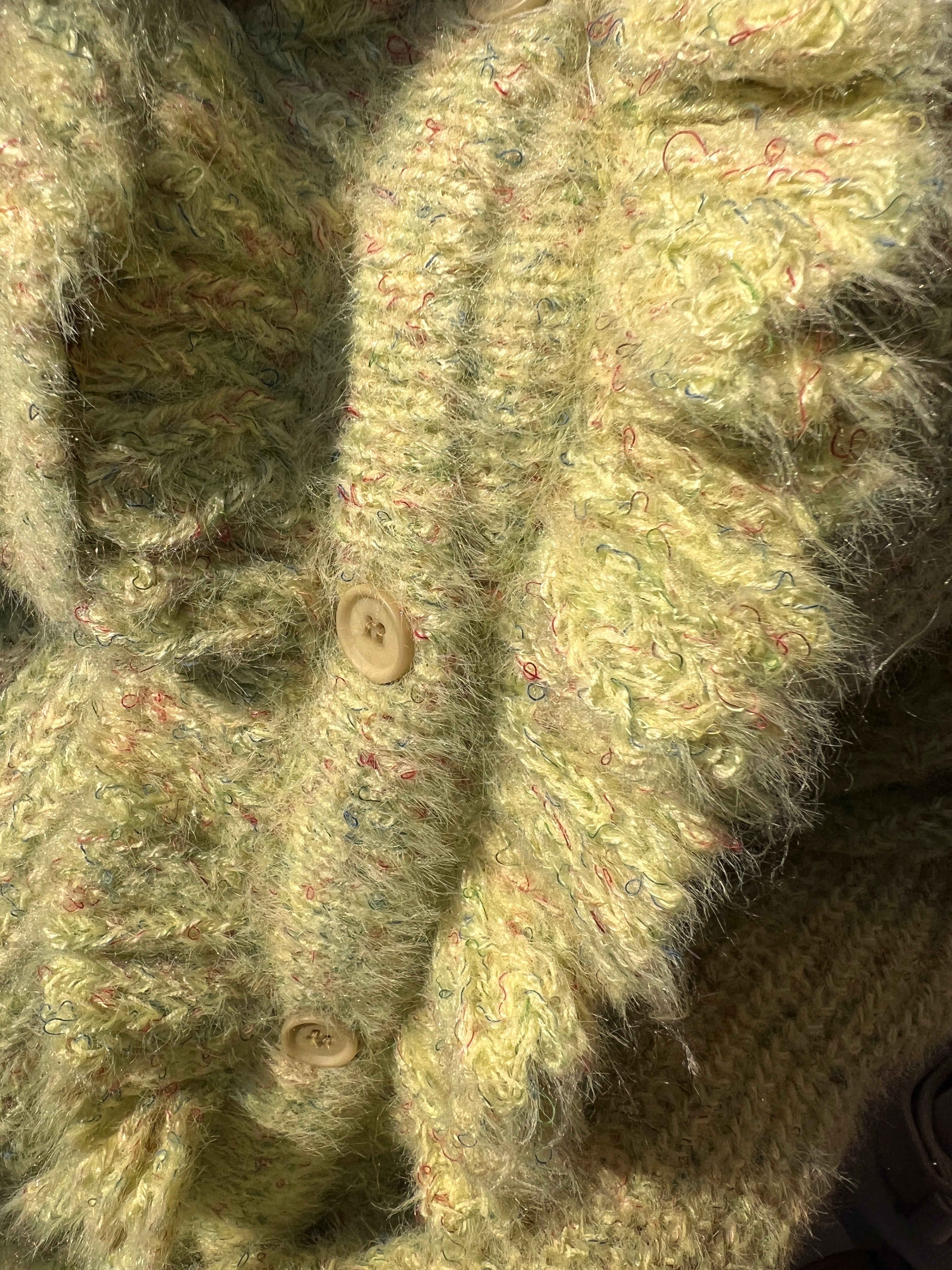 Proven Ruffle Mixed kintting Mohair Sweater