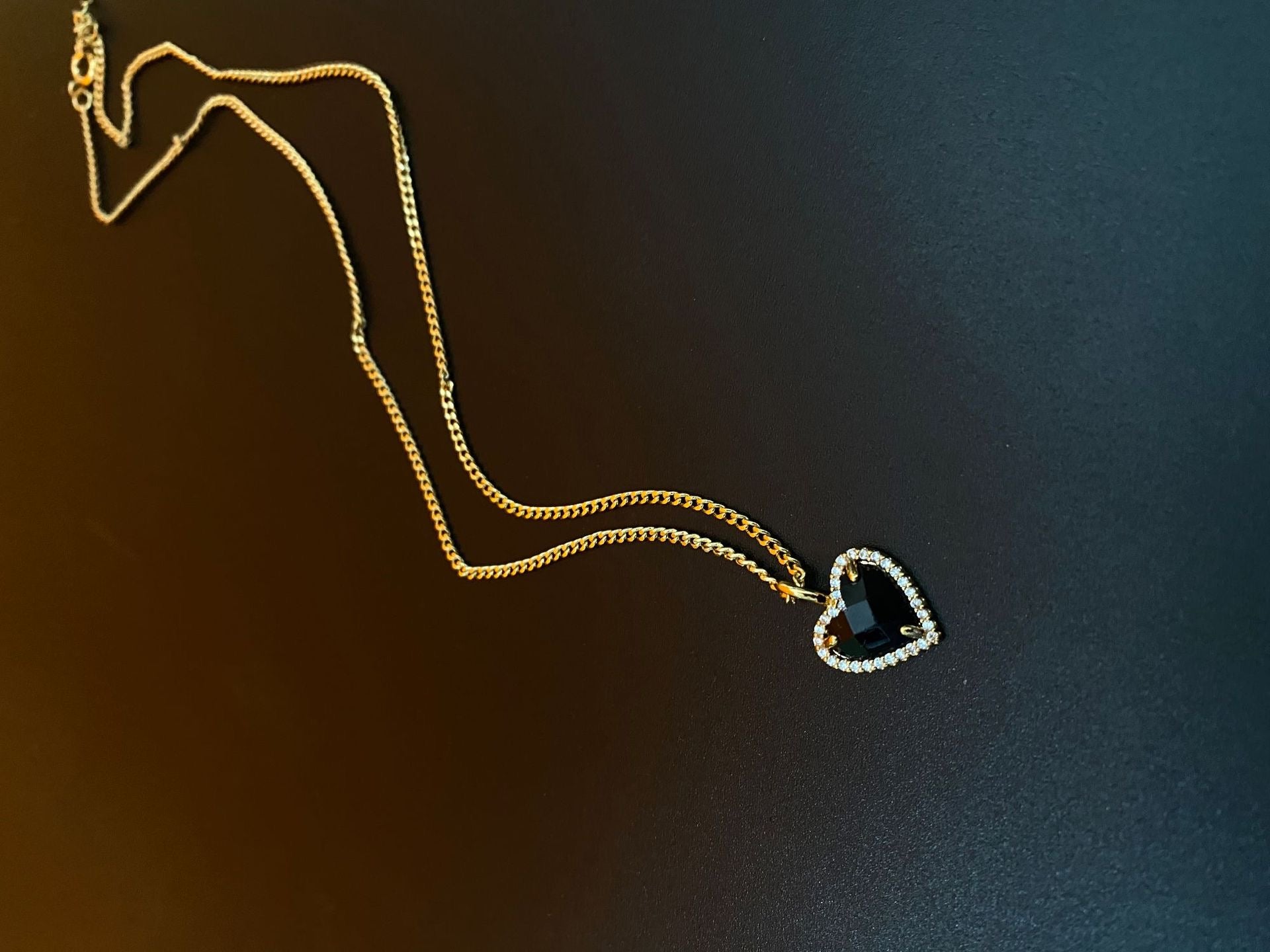 Heart Zircon Stone Set Necklace