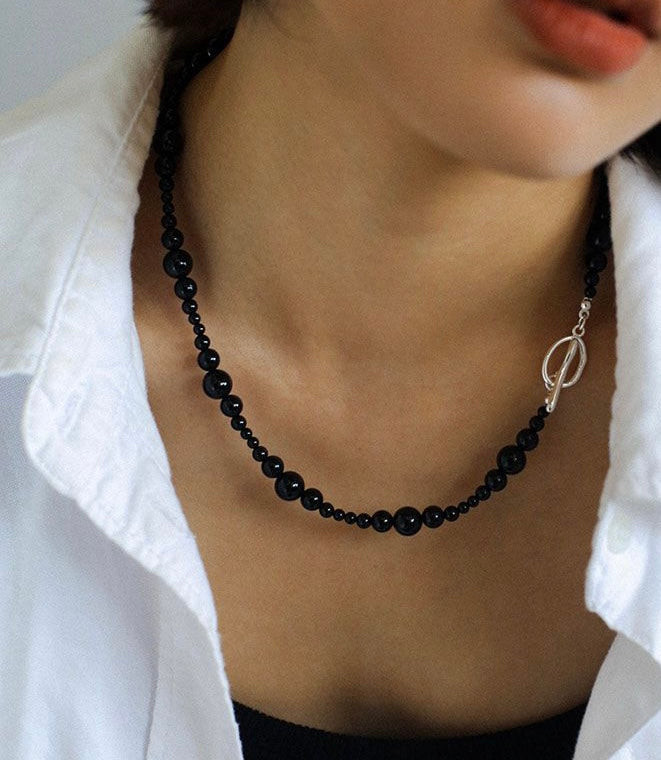 Black Agate Beading Necklace