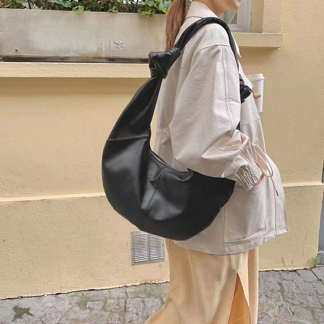 Able Moon Leather Black Bag