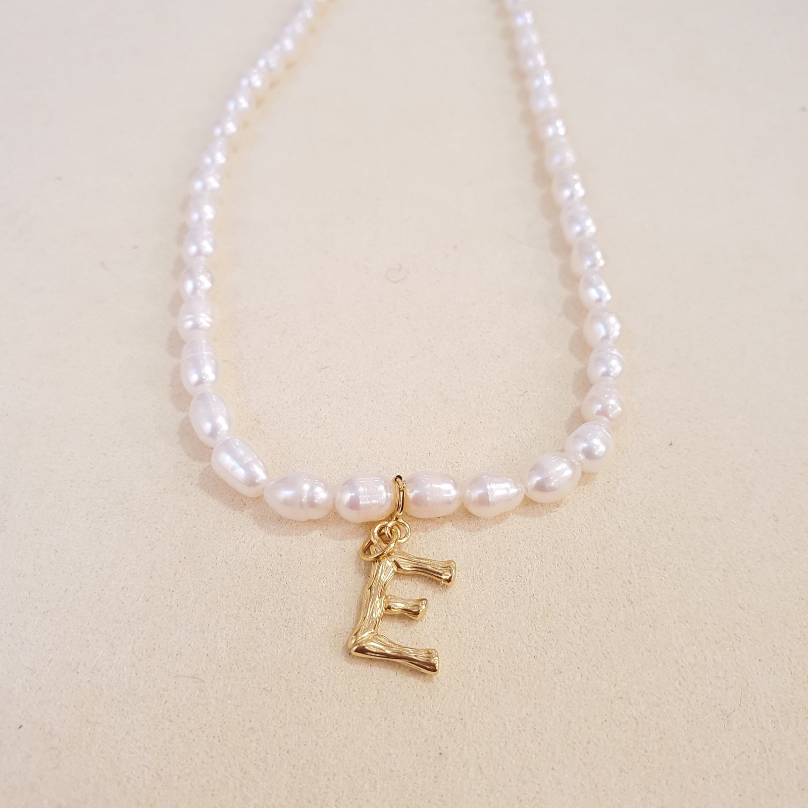 Baroque Pearl Letter Necklace