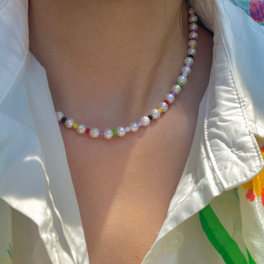 JWS Beaded Pearl Necklace