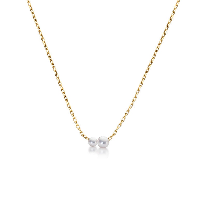 Duo Pearl 18K Gold Necklace