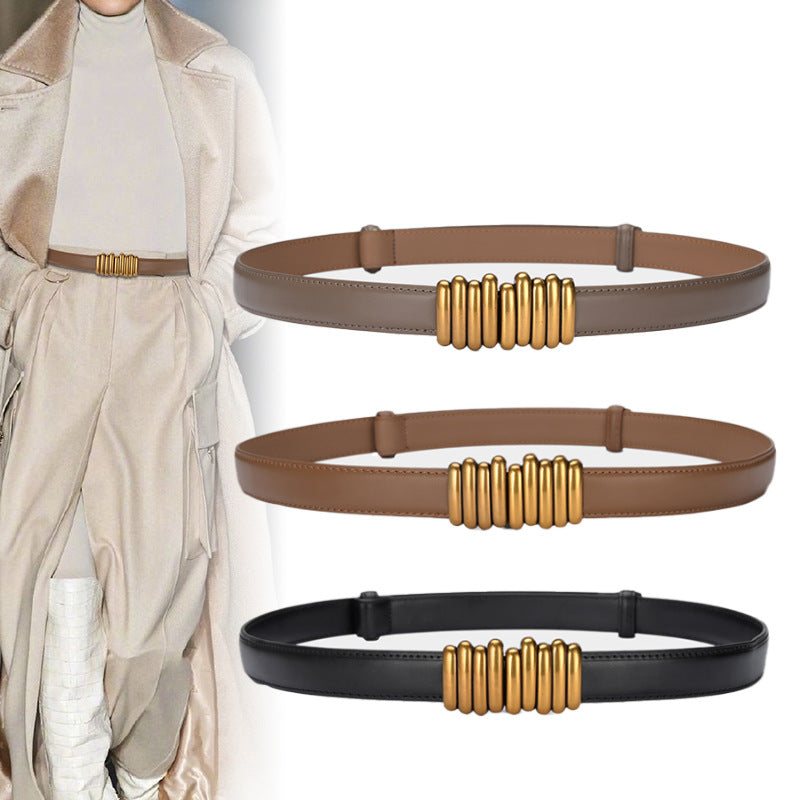 L-Croissant Leather Belts