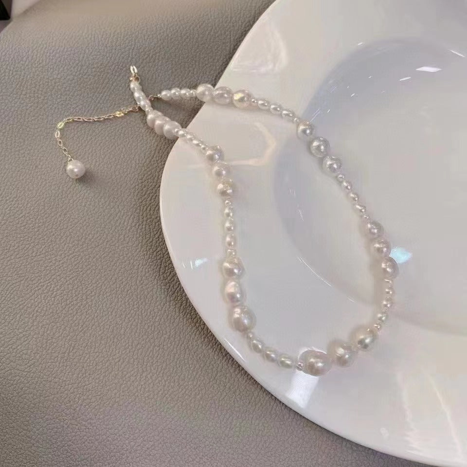 Keshi Pearl Drop Necklace