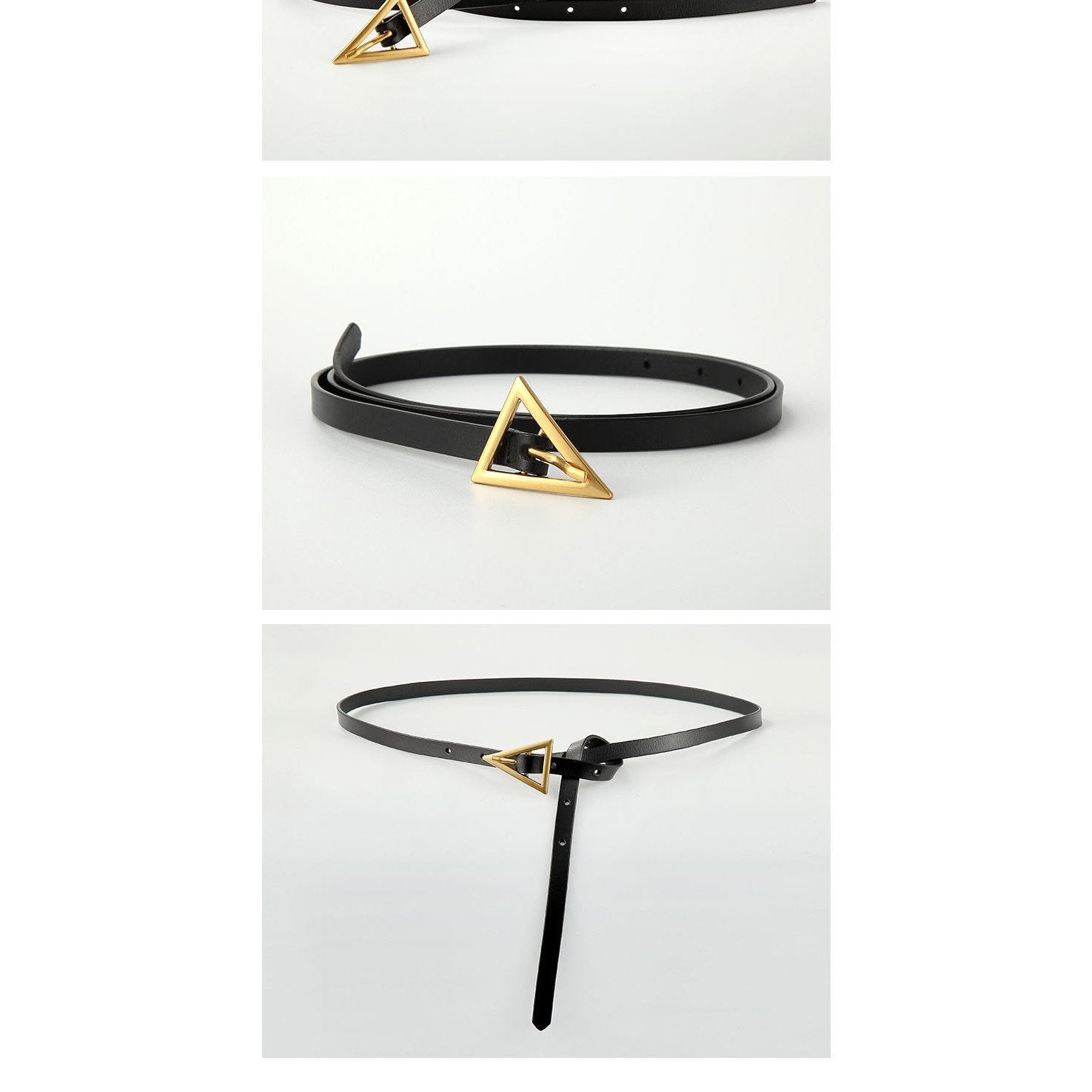 Kandins Triangle Leather Belts - jWS