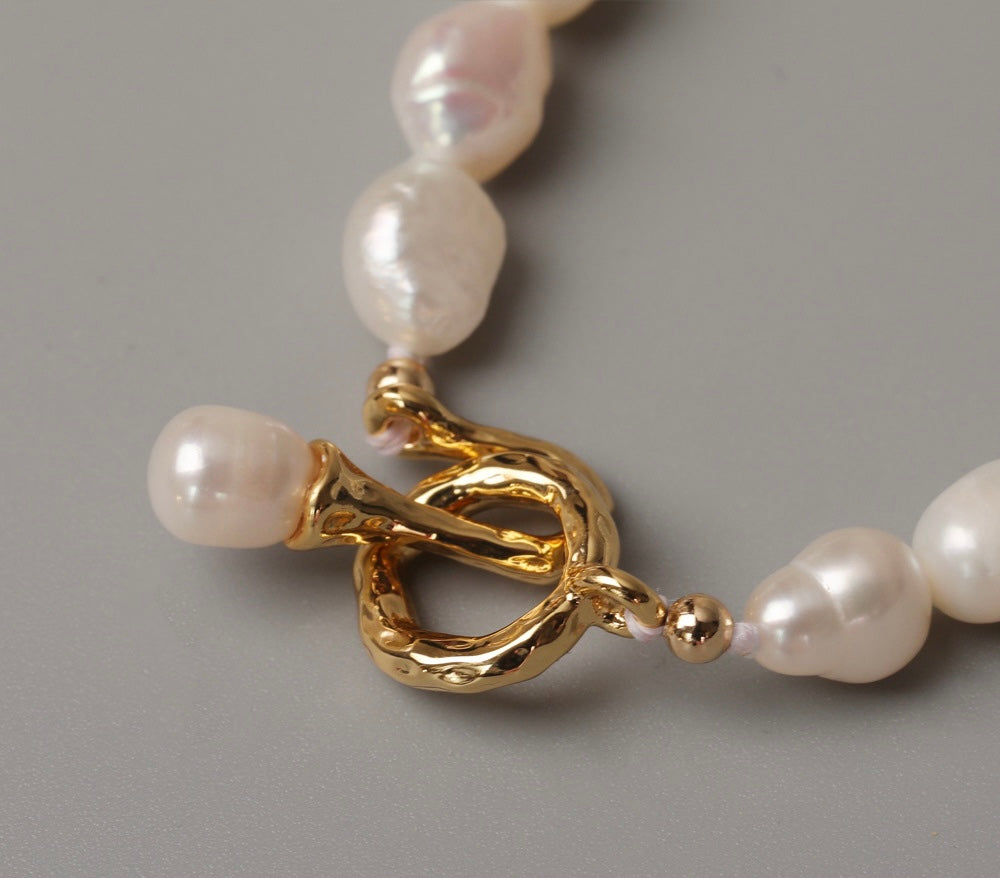 Baroque ocean Pearl Hook necklace - jWS