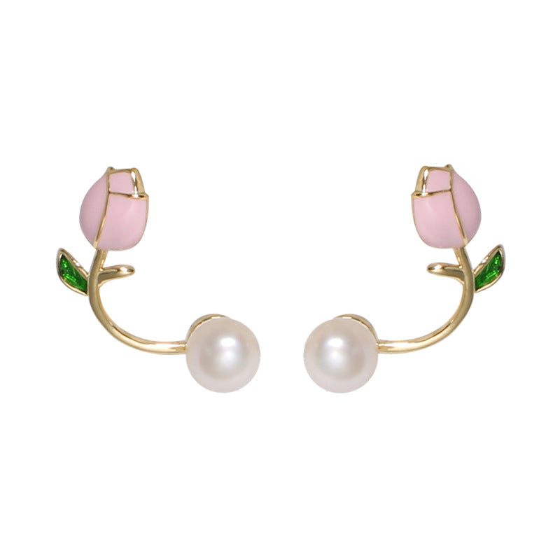 Rosey Pearl Earring